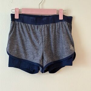 Reebok Women's Athletic Shorts in Gray and Navy